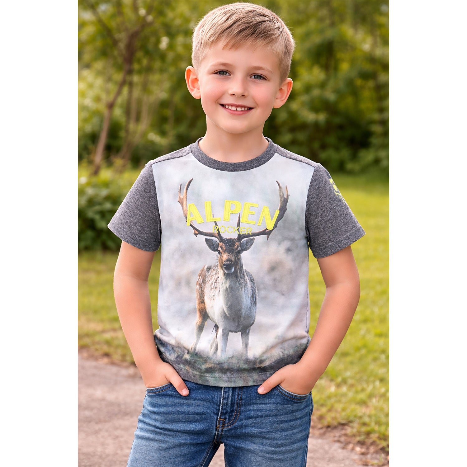 trachtenland-bondi-jungen-t-shirt-hirsch-29904-anthra-melange image 3