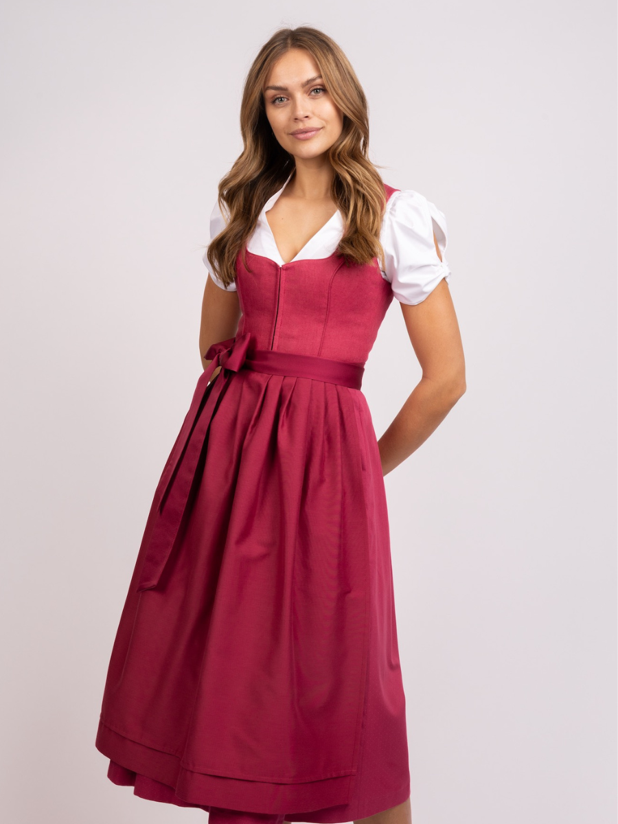 heimatgl-ck-dirndl-liselotte-leinendirndl-himbeere-mit-herzausschnitt image 2