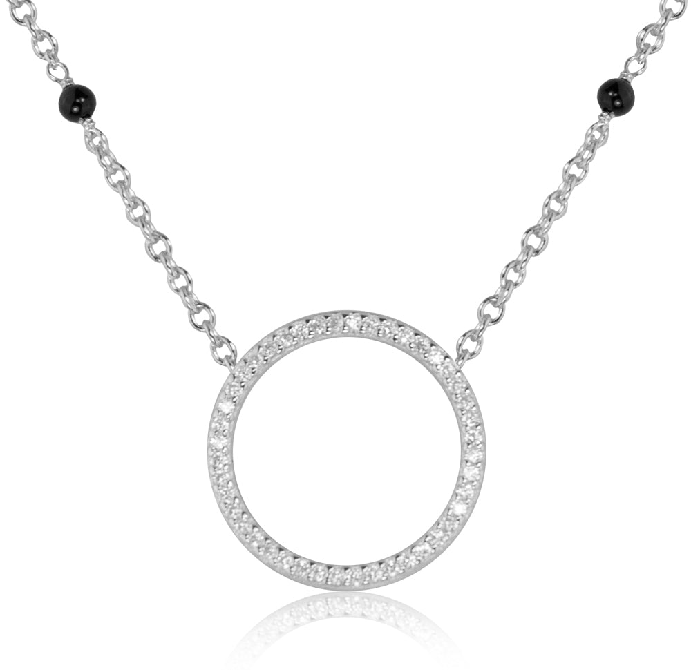 luisia-halskette-ring-mit-schwarzen-achat-perlen-67044-925-silber-50cm image 2