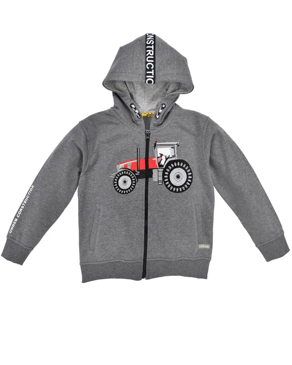 trachtenland-bondi-kinder-kapuzenjacke-traktor-33184-hoodie-anthrazit image 1