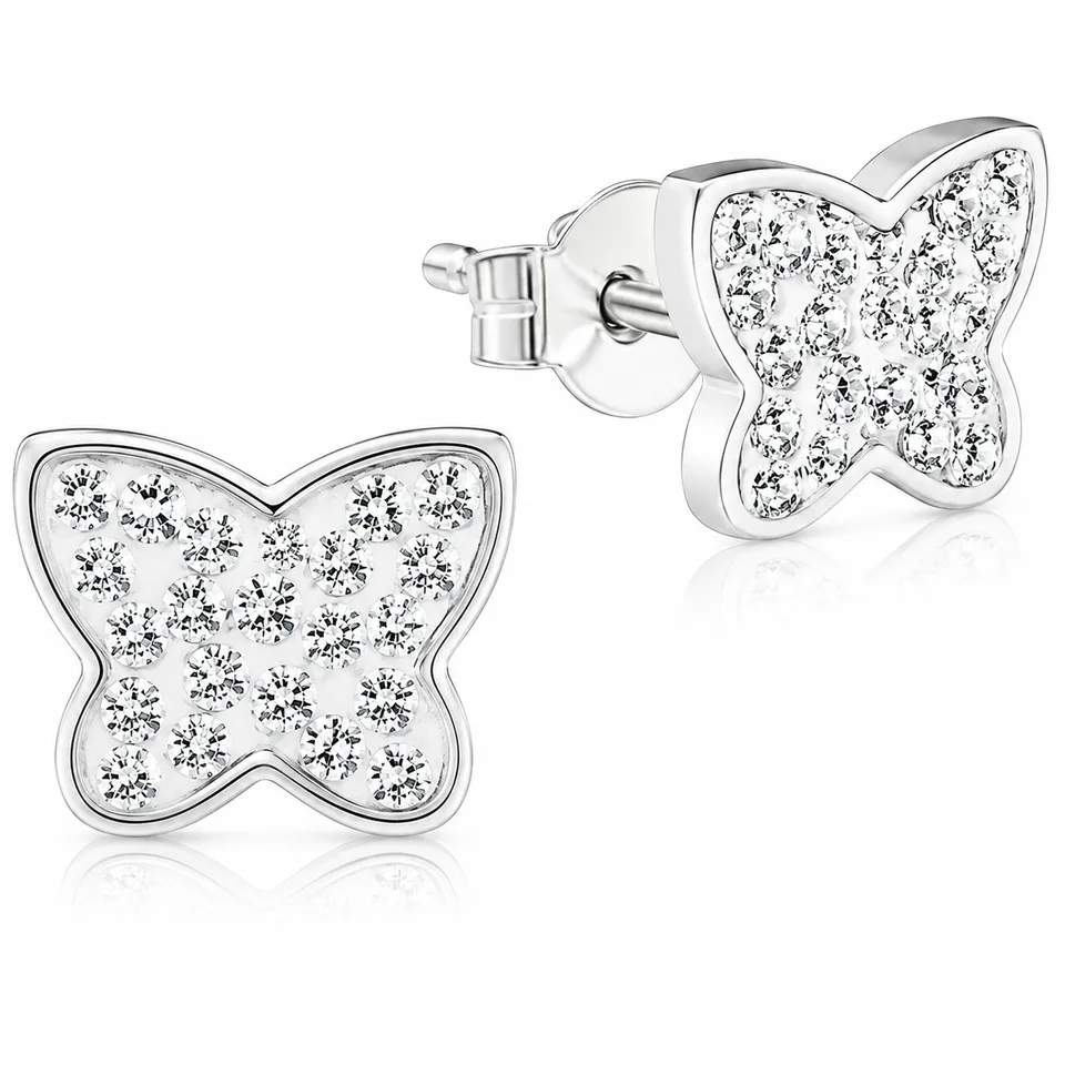 trachtenland-luisia-ohrringe-schmetterling-mit-swarovski-kristallen-kristall image 1