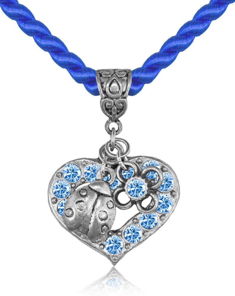 luisia-kordelkette-svea-mit-herzanh-nger-und-gl-cksk-fer-royalblau image 1