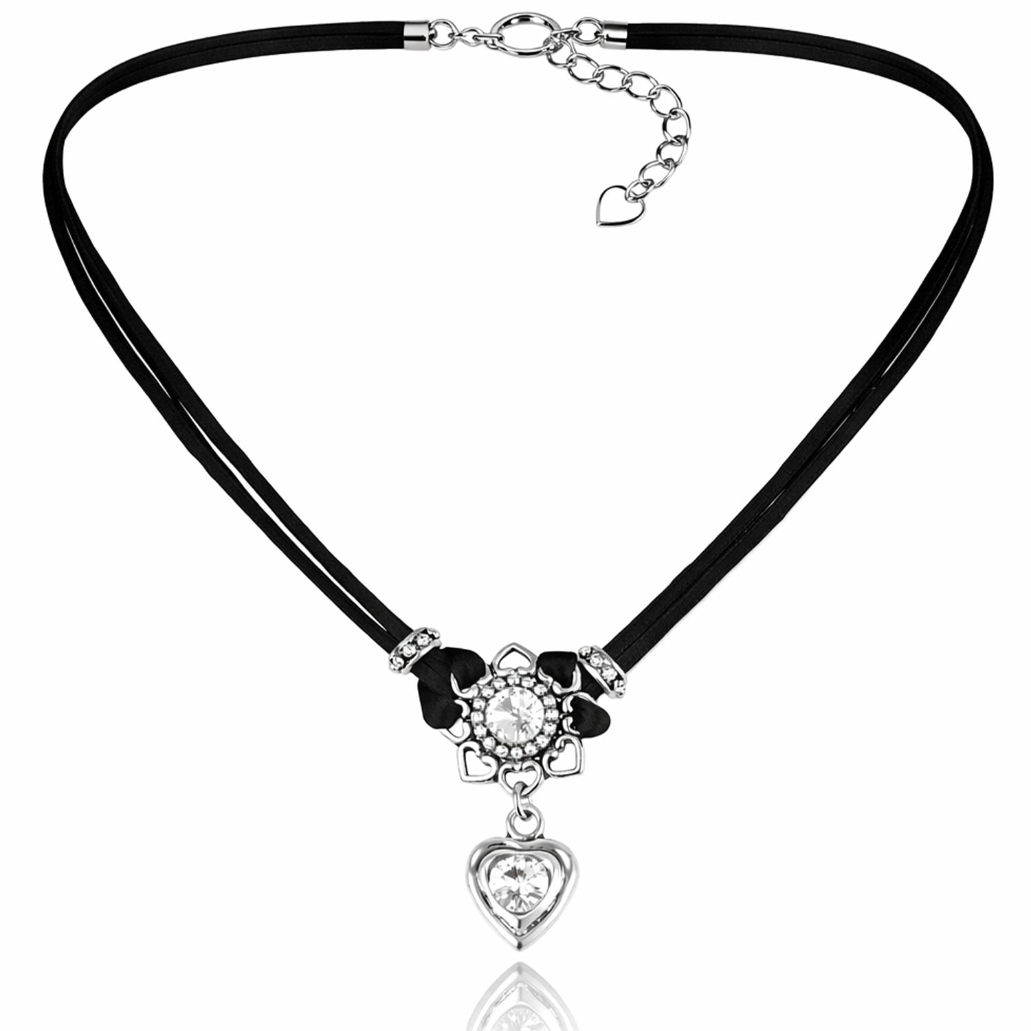 trachtenland-luisia-halskette-chiara-herzbl-te-mit-swarovski-kristallen-schwarz image 2