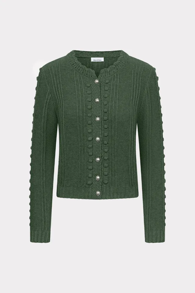 felicitas-claudine-damen-strickcardigan-baumwolle-wolle-silberkn-pfe image 1