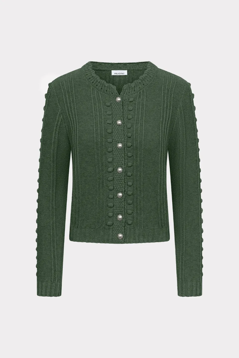 felicitas-claudine-damen-strickcardigan-baumwolle-wolle-silberkn-pfe image 1