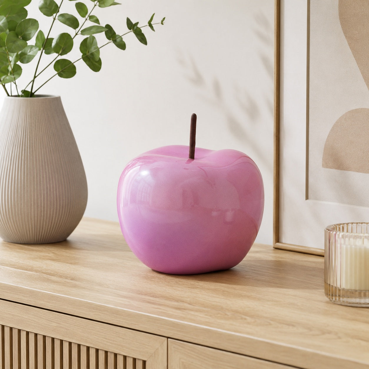 riffelmacher-deko-apfel-aus-keramik-75410-rosa-12-cm image 2