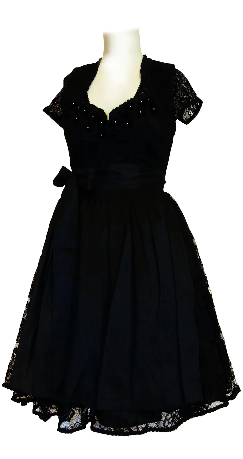 trachten-benkert-dombra-dirndl-schwarz-mit-spitzenrock image 1