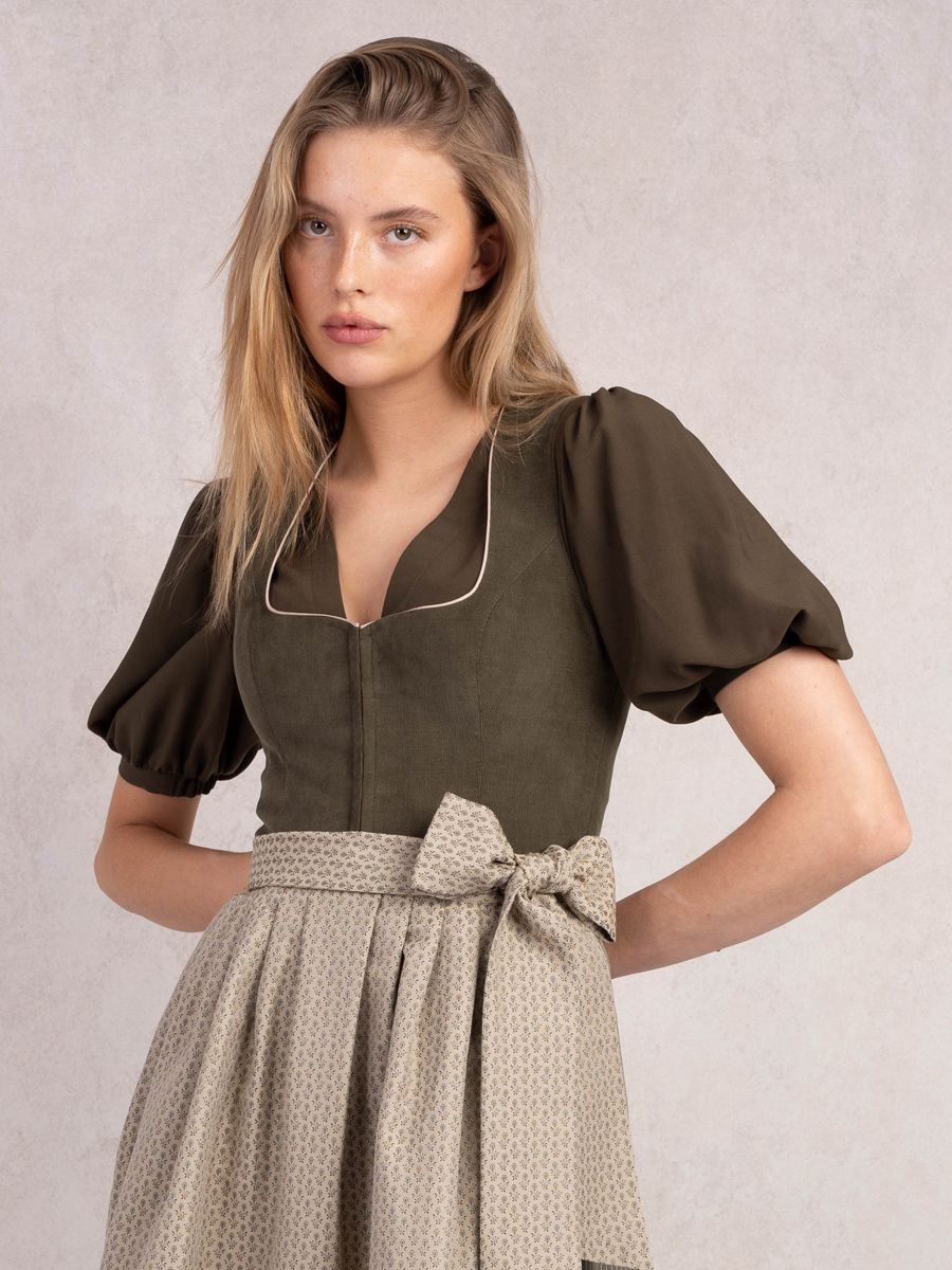 heimatgl-ck-bluse-lea-olive-kurzarm-puffarmbluse image 2