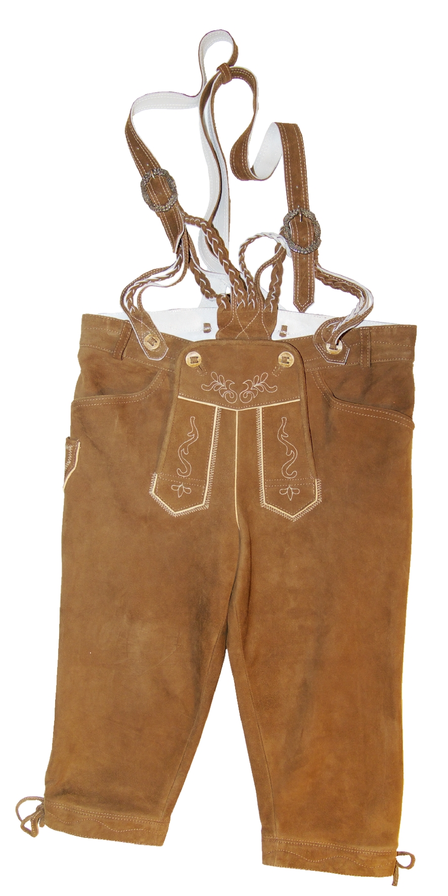 trachten-benkert-lederhose-rick-wildbock-braun-kurze-trachtenlederhose image 1
