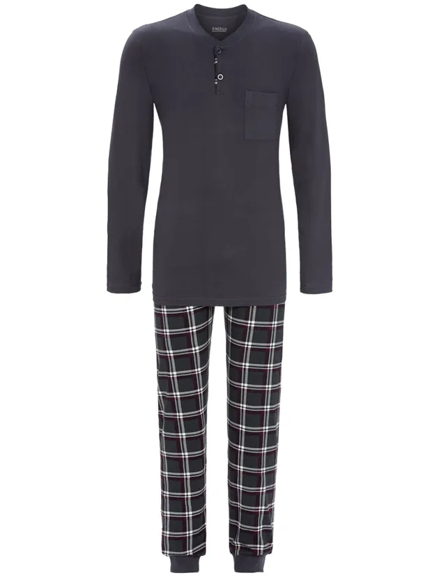ringella-herren-langarm-pyjama-winter-colours-2541223-asphalt-grau image 1