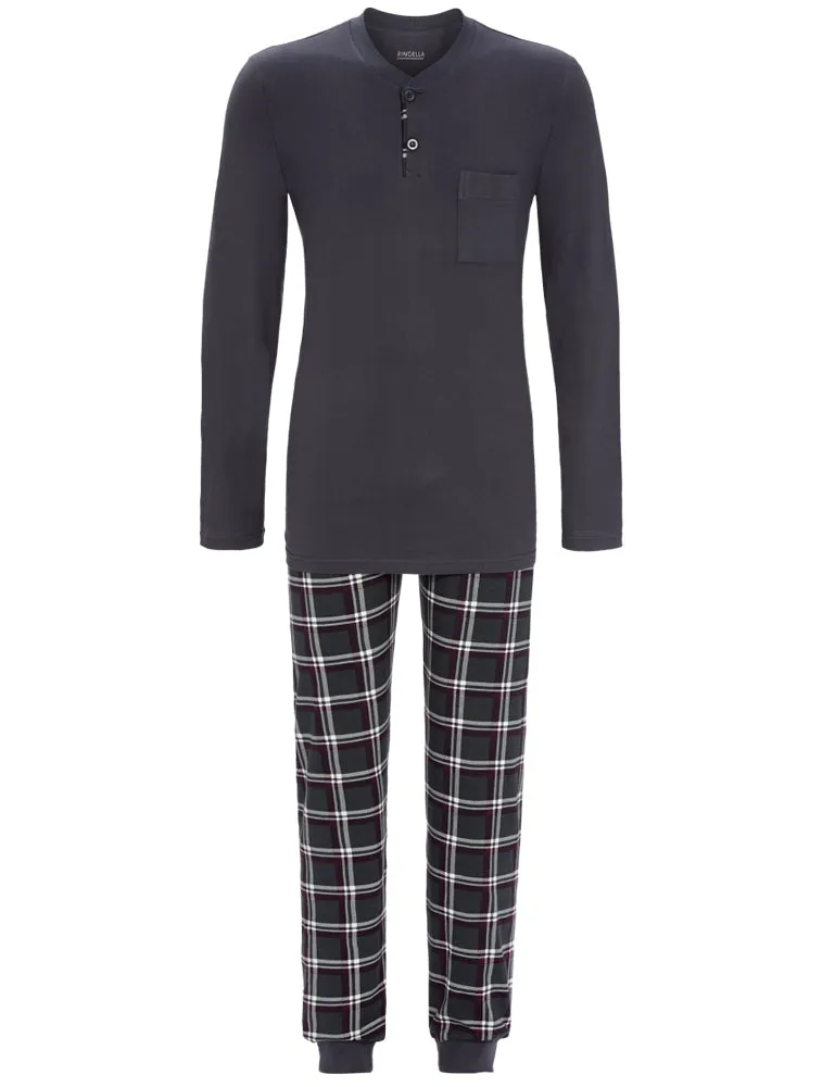 ringella-herren-langarm-pyjama-winter-colours-2541223-asphalt-grau image 1