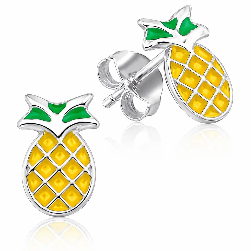 trachtenland-luisia-kinder-ohrstecker-ananas-925-silber image 1