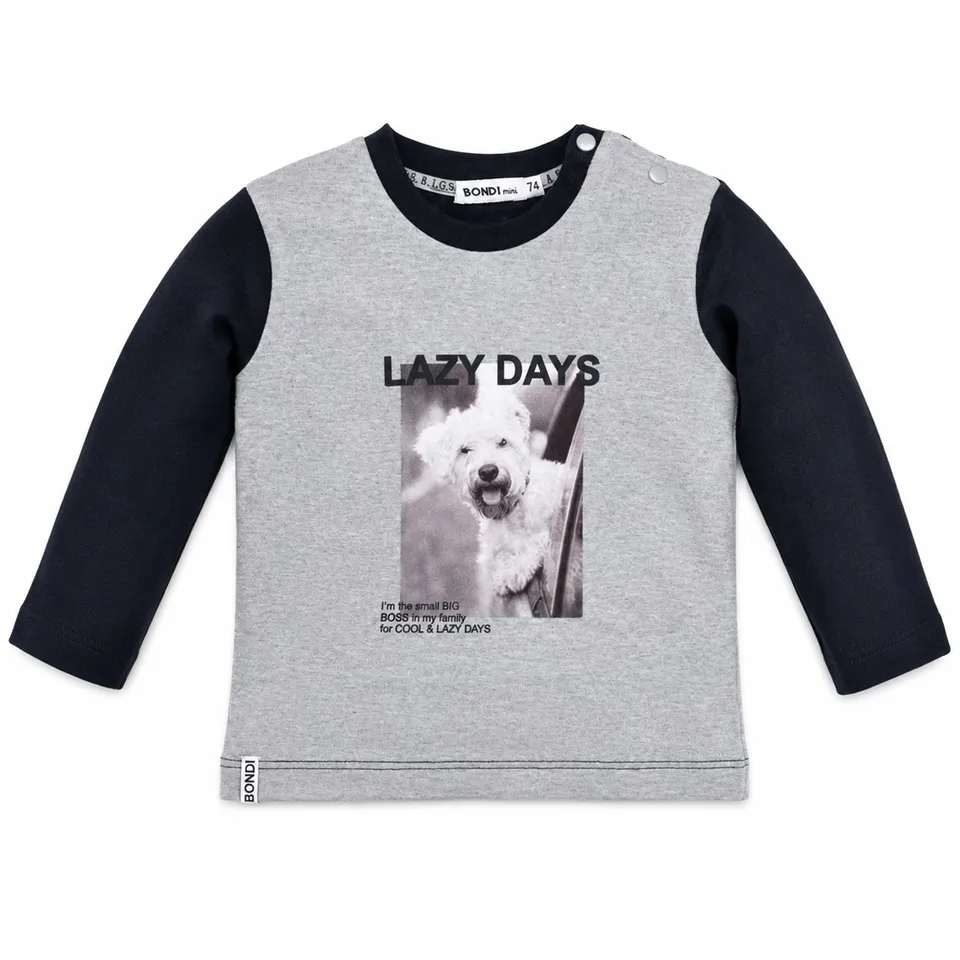 bondi-jungen-langarmshirt-lazy-days-91562-grey-melange image 1