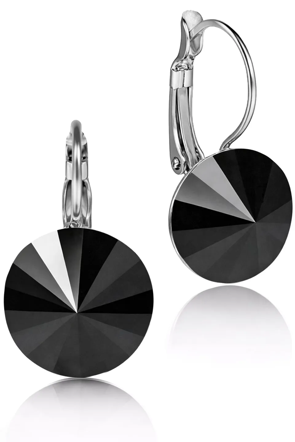 trachtenland-luisia-ohrringe-rivoli-mit-swarovski-kristall-14-mm-jet image 1
