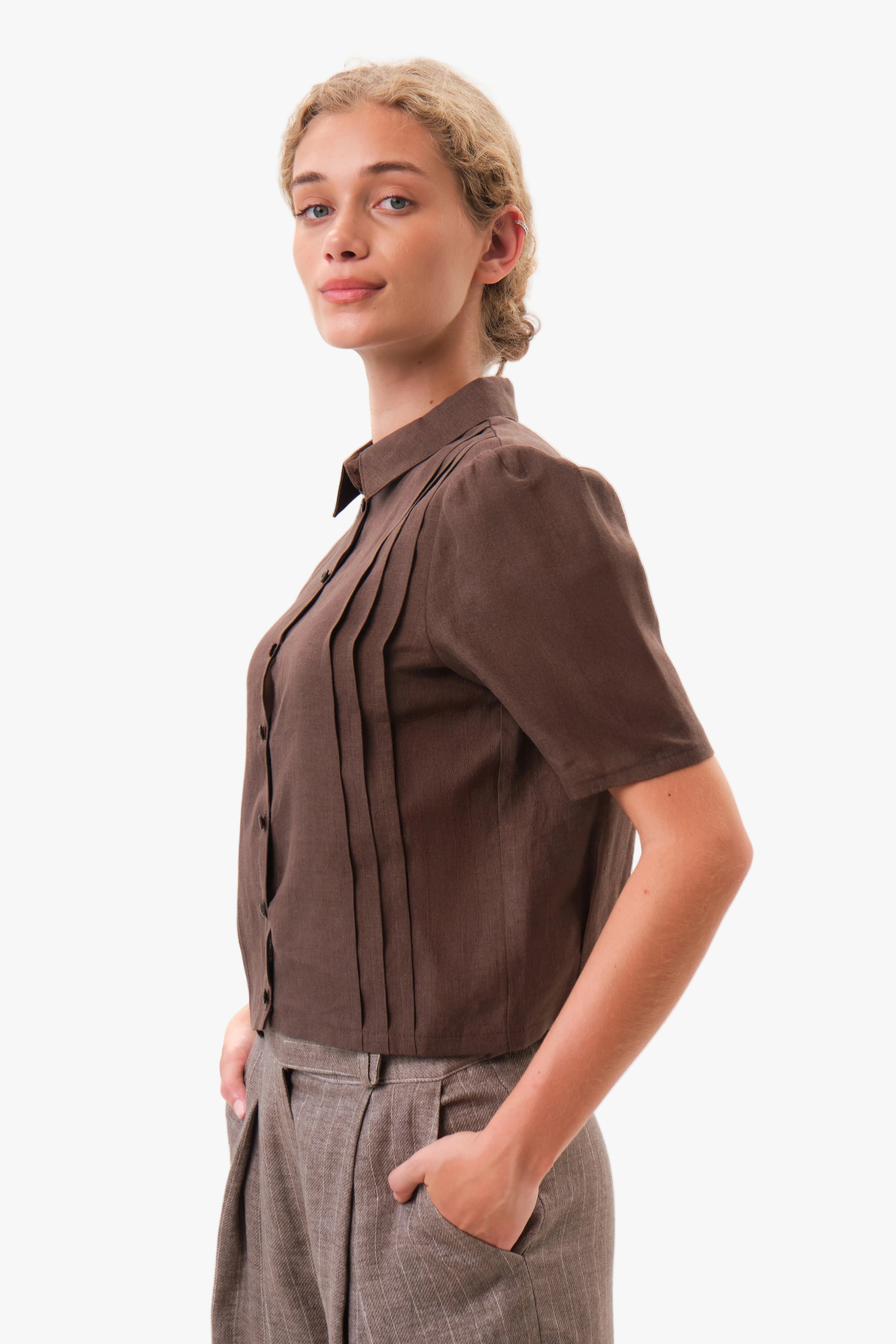 felicitas-bettine-damen-bluse-kurz-leinen image 3