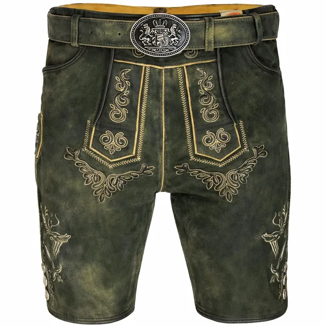 trachtenland-maddox-kurze-herren-lederhose-ronn-mit-g-rtel-antik-moor image 1