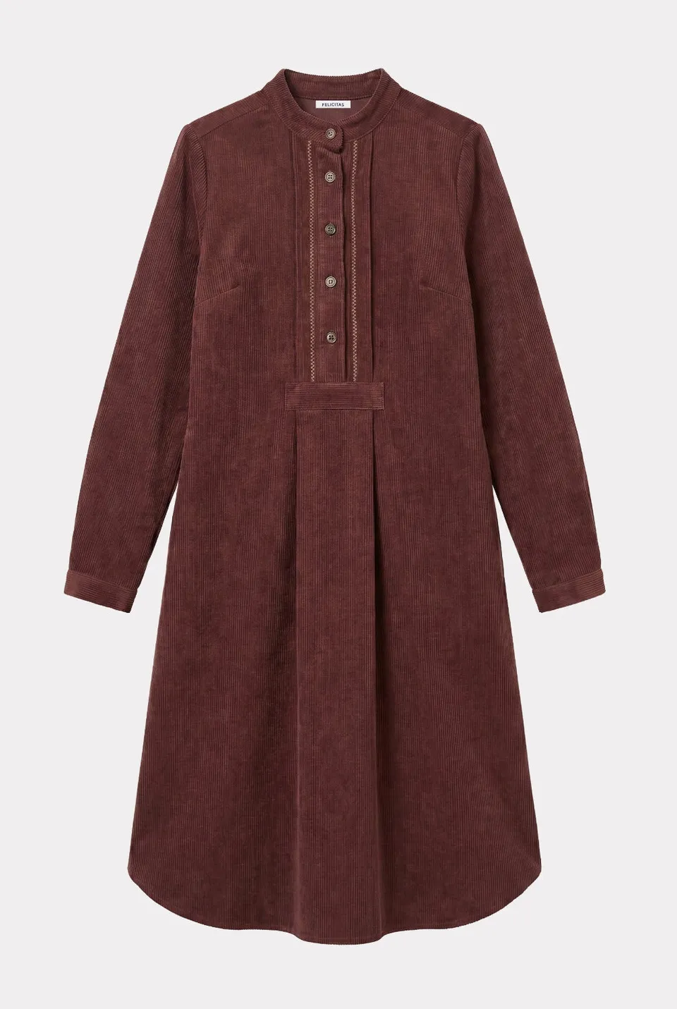 felicitas-damen-kleid-kareen-baumwoll-feincord-mit-stehkragen image 1