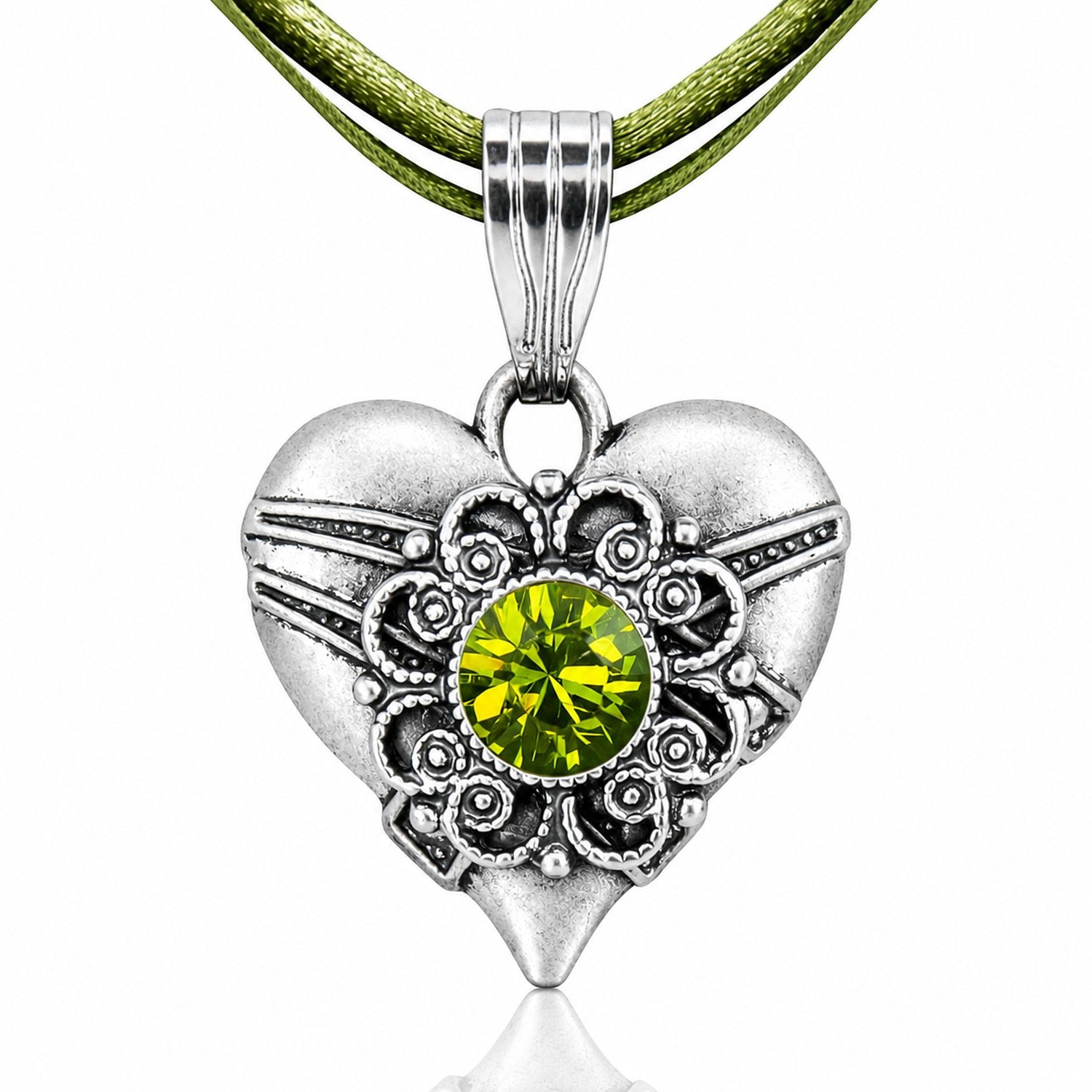 luisia-halskette-paula-mit-kristall-von-swarovski-herz-gr-n image 1