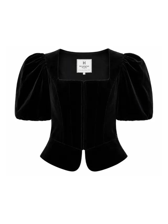 heimatgl-ck-samtmieder-alma-schwarz-mit-puff-rmel image 1