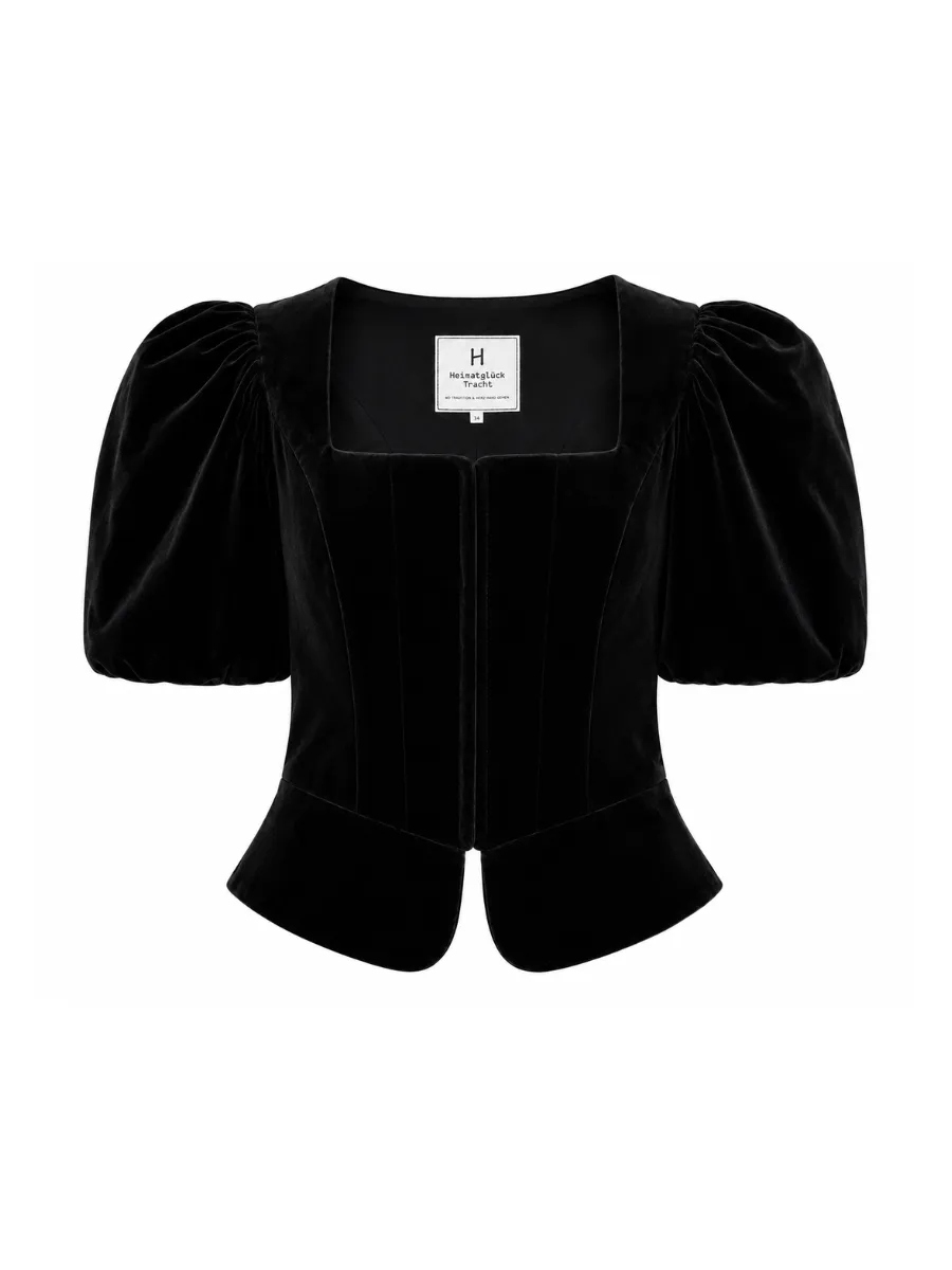 heimatgl-ck-samtmieder-alma-schwarz-mit-puff-rmel image 1