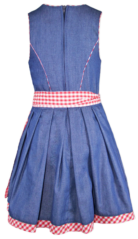 isar-trachten-jugend-dirndl-laura-44937-jeanslook-blau-rot image 2