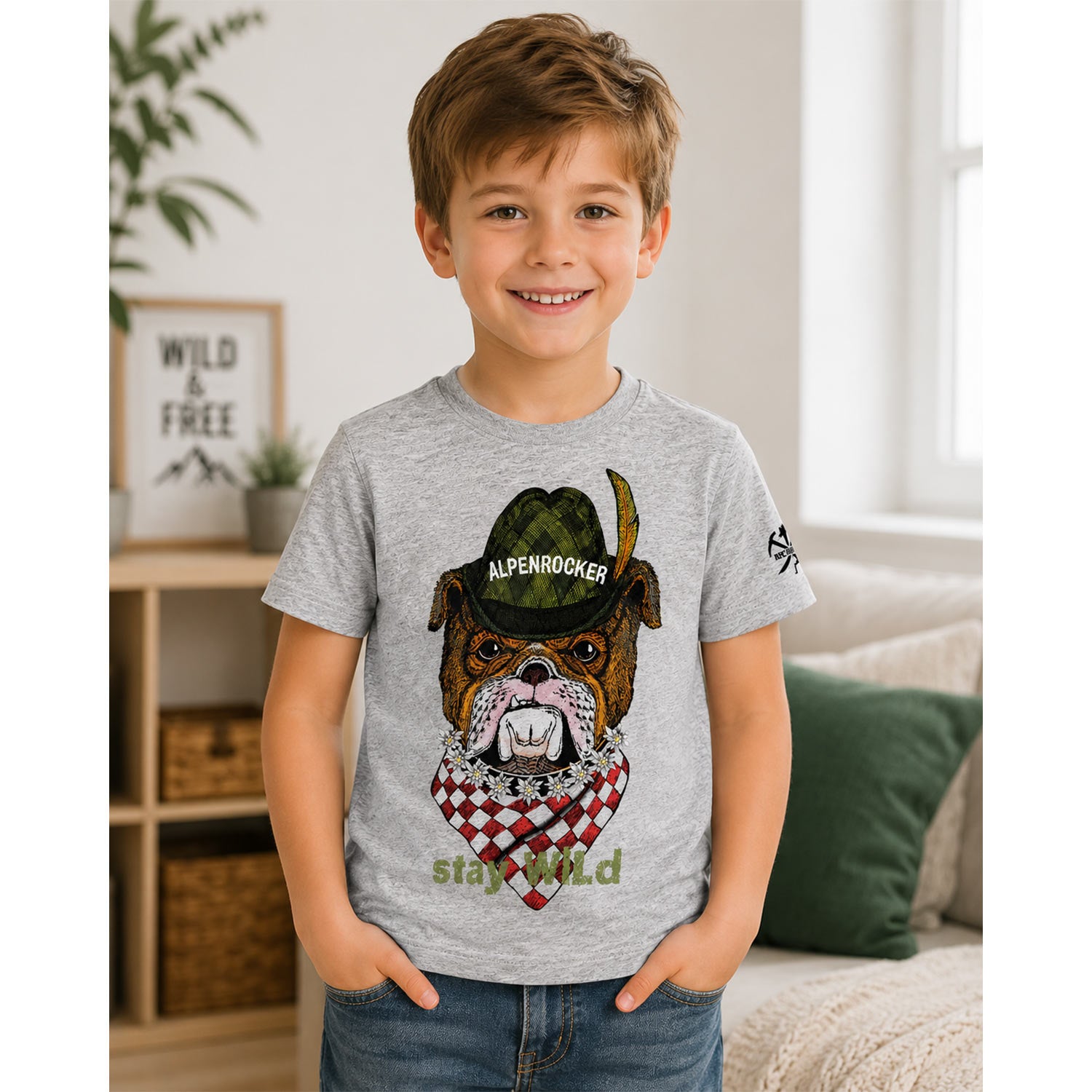 trachtenland-bondi-stay-wild-29908-jungen-t-shirt-grey-melange image 3
