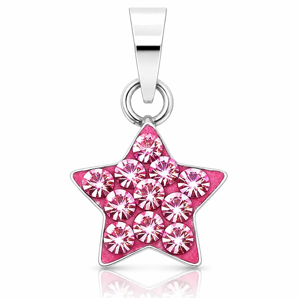 luisia-kettenanh-nger-stern-mit-swarovski-kristallen-rosa-925-silber image 1