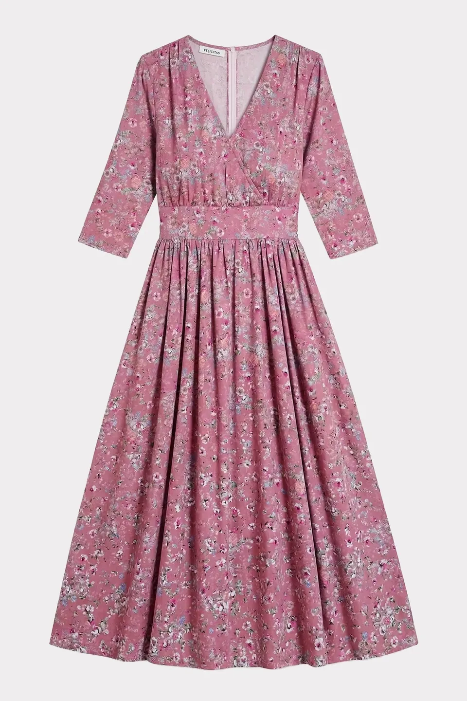 felicitas-kathena-damen-maxikleid-baumwolle-v-ausschnitt image 1