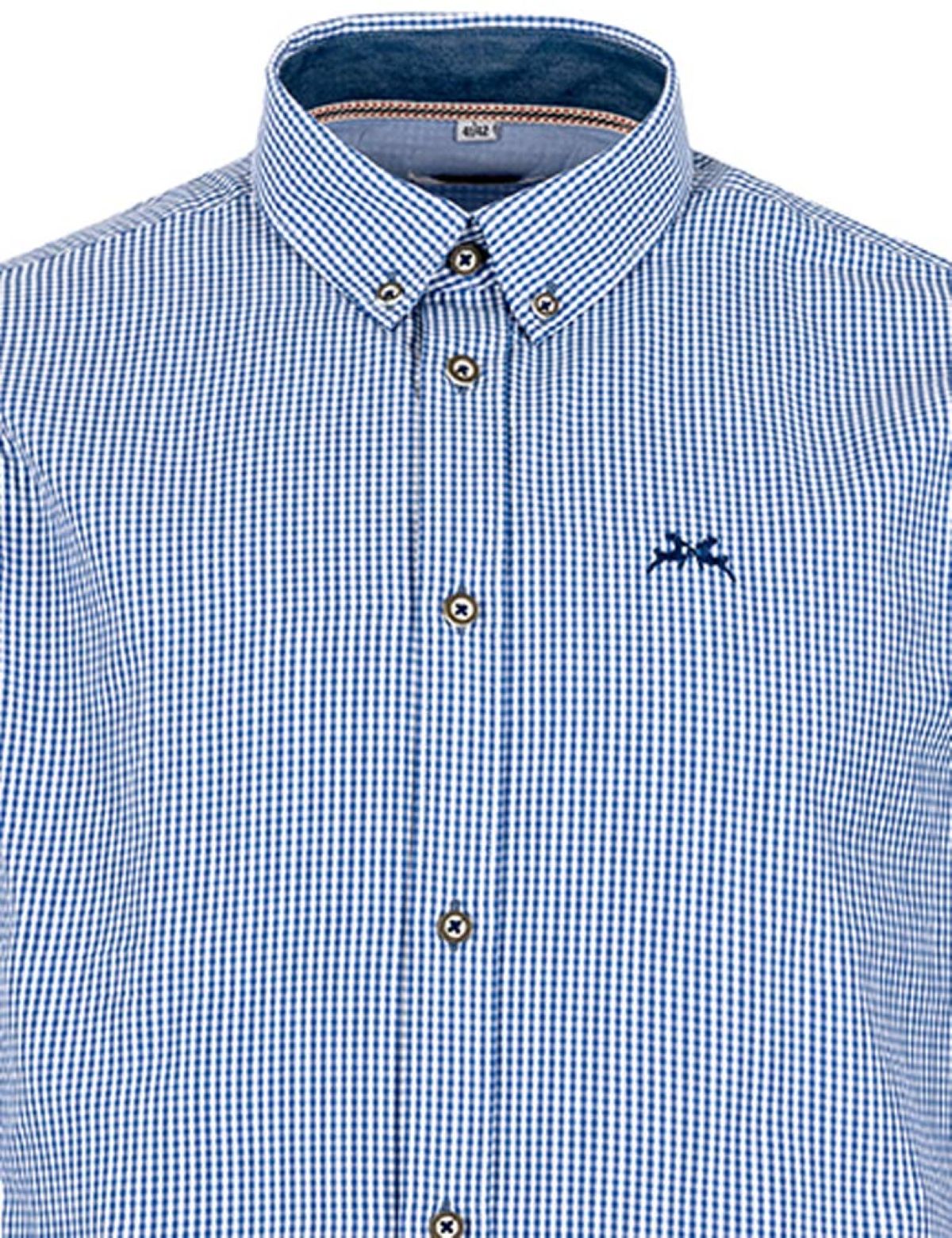 maddox-herren-trachtenhemd-hemd-47-kariert-hellblau image 3