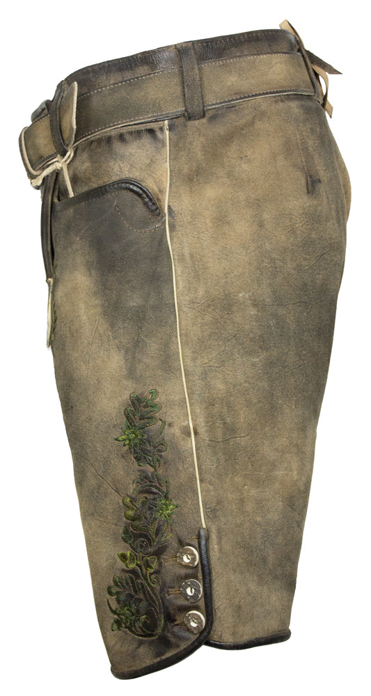 trachtenland-maddox-kurze-trachten-lederhose-plattspitz-mit-g-rtel-antik-zirbe-g image 3