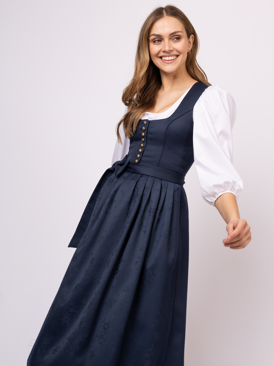 heimatgl-ck-dirndl-lucy-marine-jacquard-goldknopfleiste image 2
