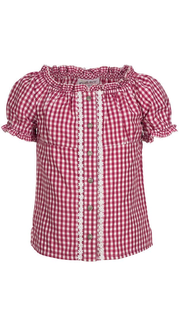 n-bler-dirndlbluse-corinna-m-dchen-kurzarm-wei-rot-kariert-2 image 1