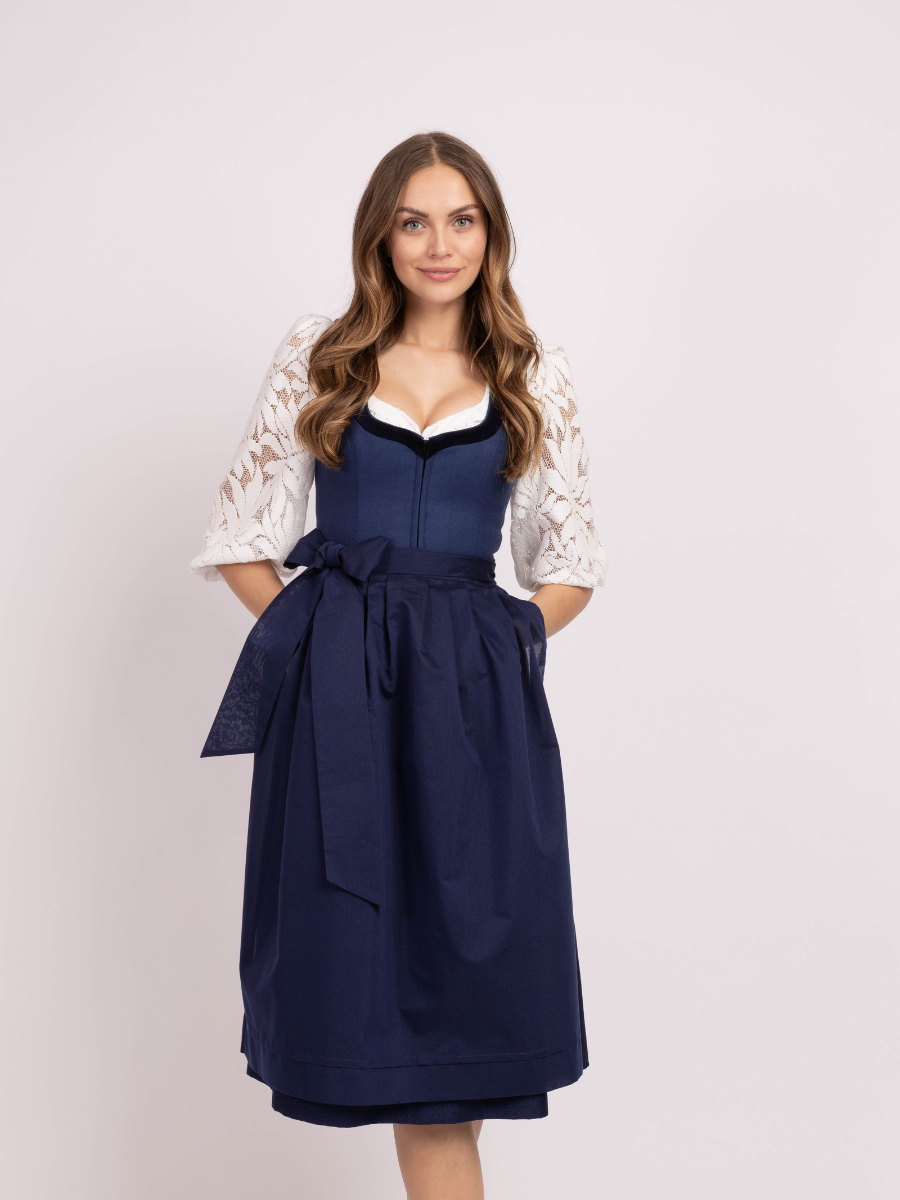 heimatgl-ck-dirndl-ariana-marine-damen-loden-dirndl-mit-samtblende image 5