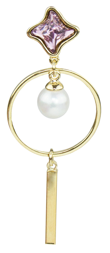 luisia-ohrstecker-ring-mit-perle-und-kristall-vergoldet-lila image 3