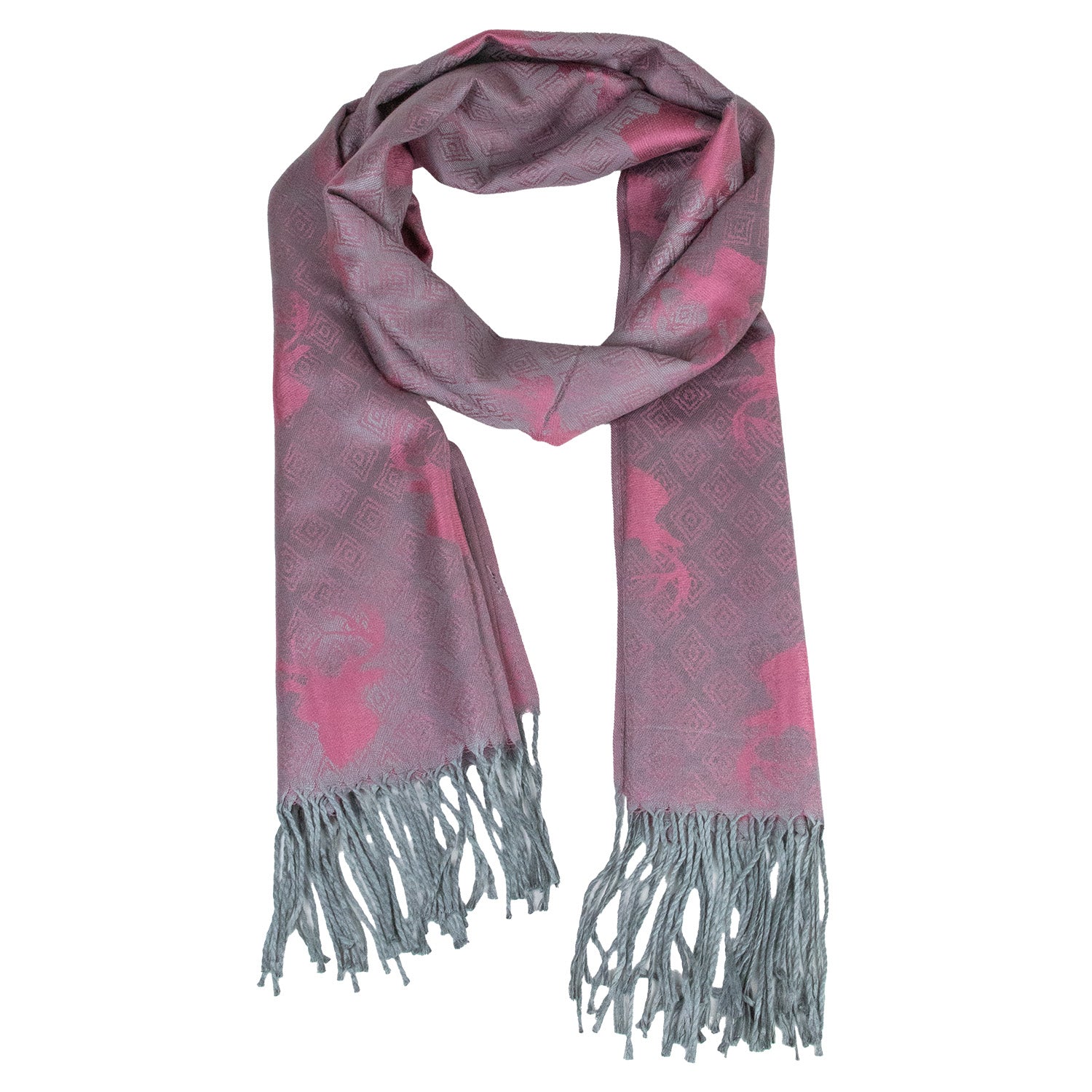 trachtenland-halstuch-schal-mit-hirschkopf-motiv-185-x-70-cm-rosa-silber image 7