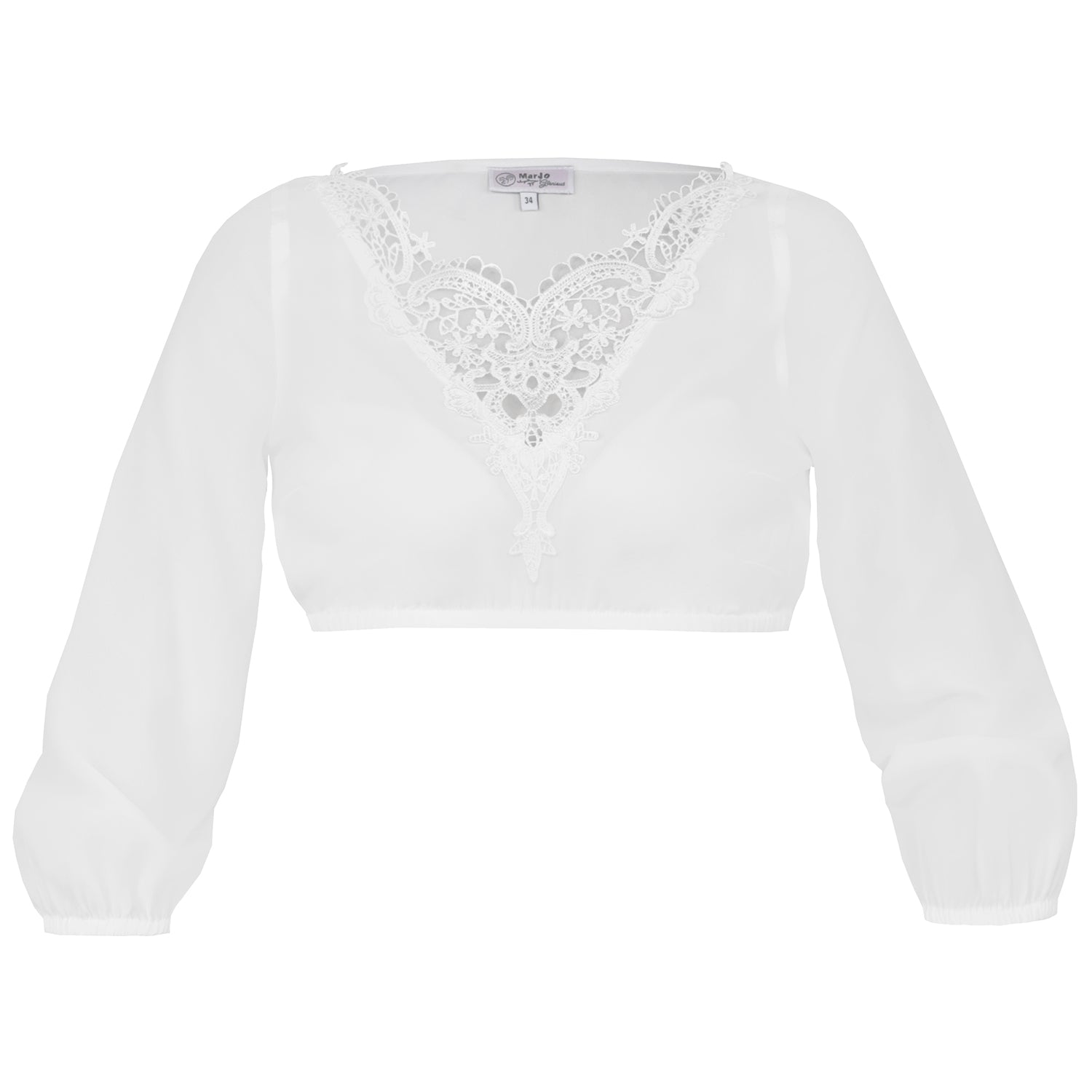 trachtenland-marjo-dirndlbluse-viechtach-3-4-arm-offwhite image 1
