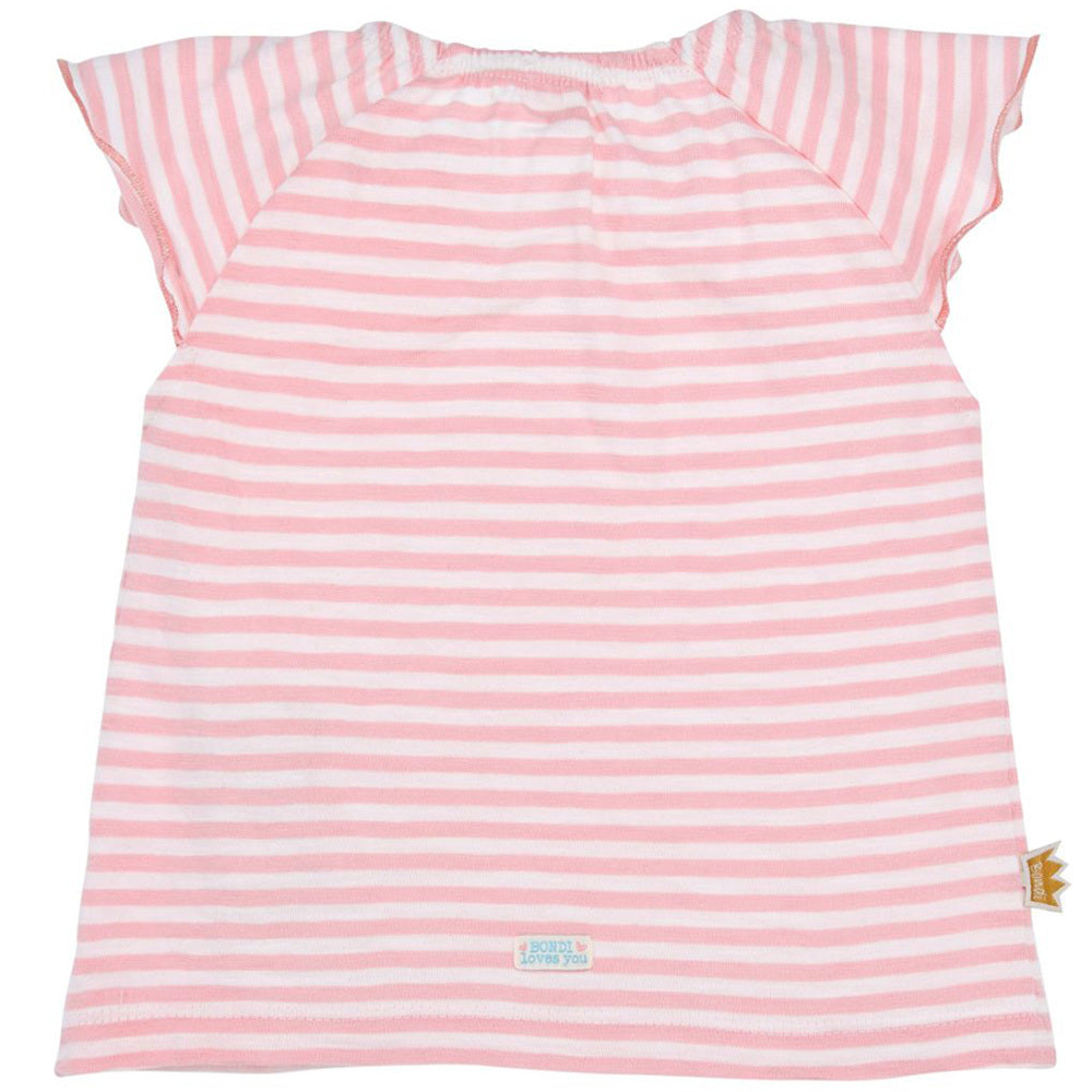 trachtenland-bondi-kinder-t-shirt-froschk-nig-86570-rosa-wei-kurzarm image 5