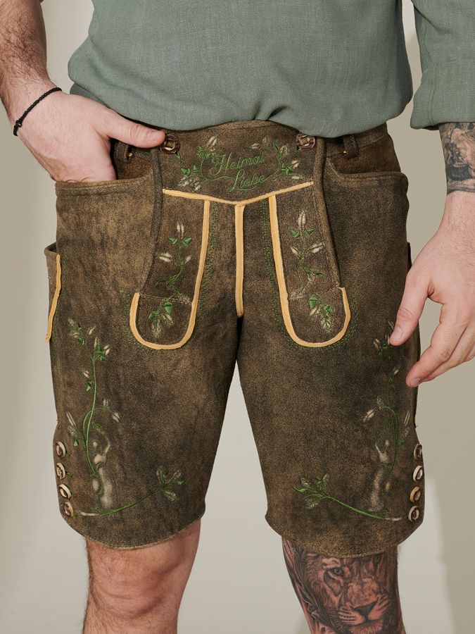 heimatgl-ck-lederhose-bavaria-hirsch-herren-hirschleder image 1