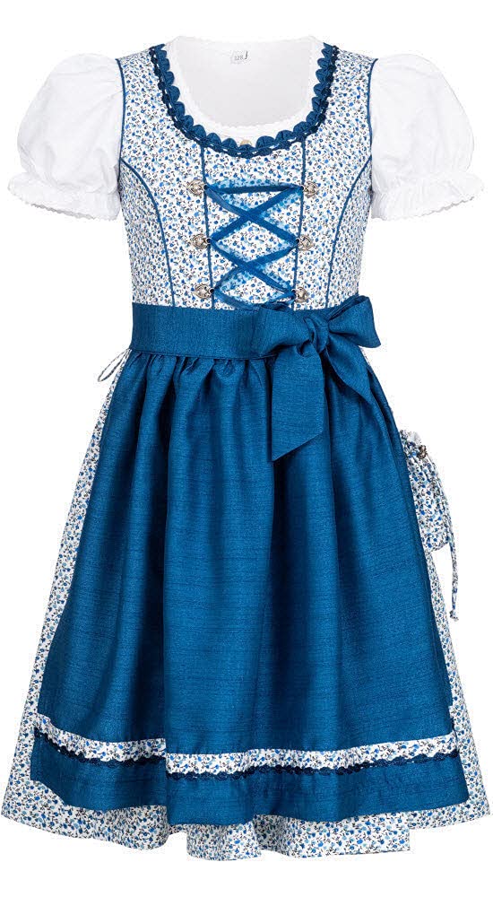 n-bler-kinderdirndl-doris-3-tlg-blau-blumenmuster-mit-bluse-sch-rze-r-schen image 1