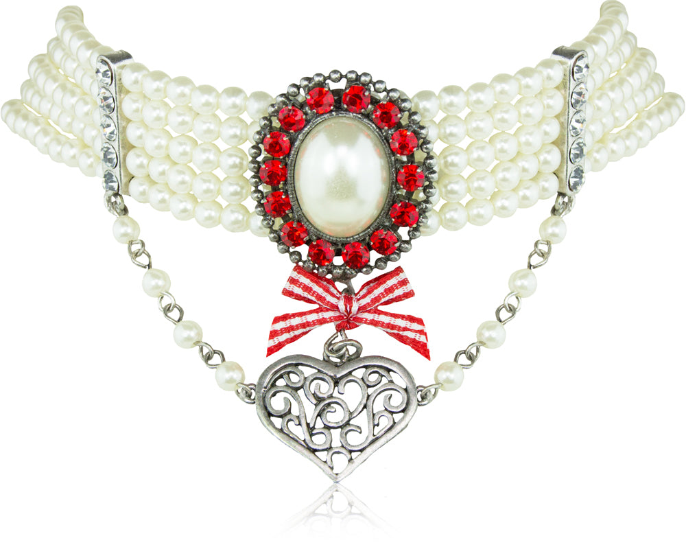 trachtenland-trachten-perlen-collier-rubin-rot image 1