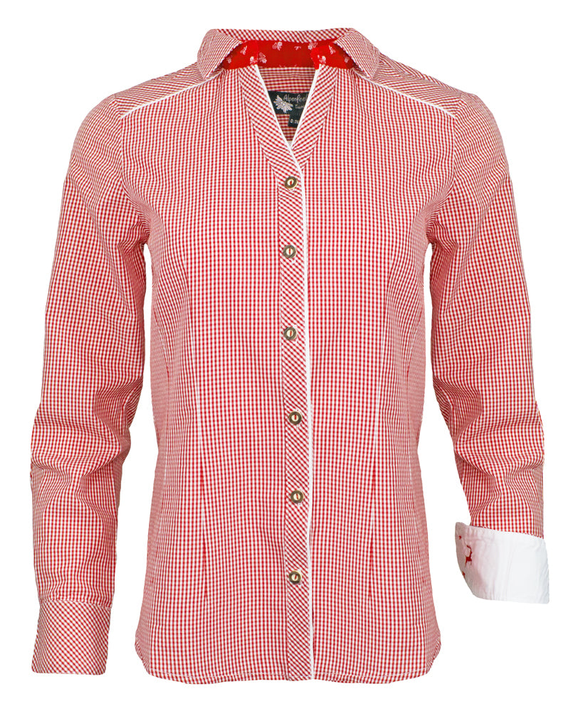 trachtenland-maddox-damen-langarm-trachtenbluse-innsbruck-rot-karo image 2