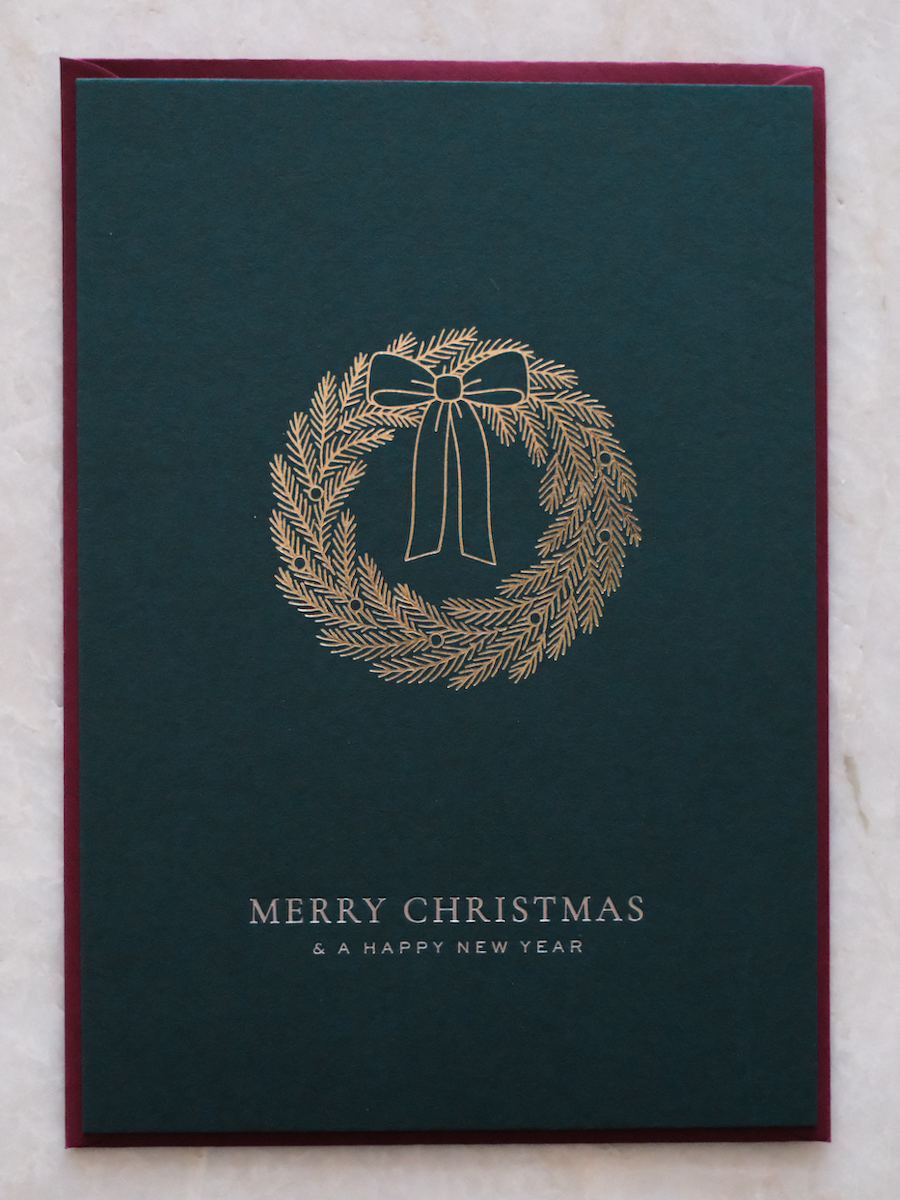 heimatgl-ck-weihnachtskarte-weihnachtskranz-dunkelgr-n image 1
