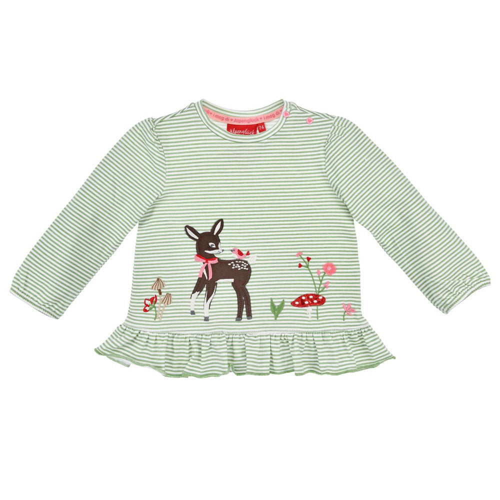 trachtenland-bondi-rehkitz-langarmshirt-86673-f-r-baby-m-dchen-gr-n-wei image 1