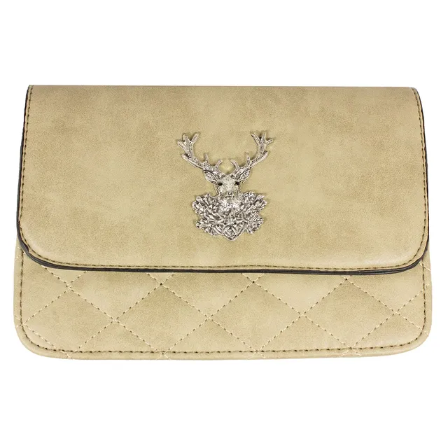 trachtenland-trachten-handtasche-anni-gesteppt-mit-hirsch-applikation-sand image 1