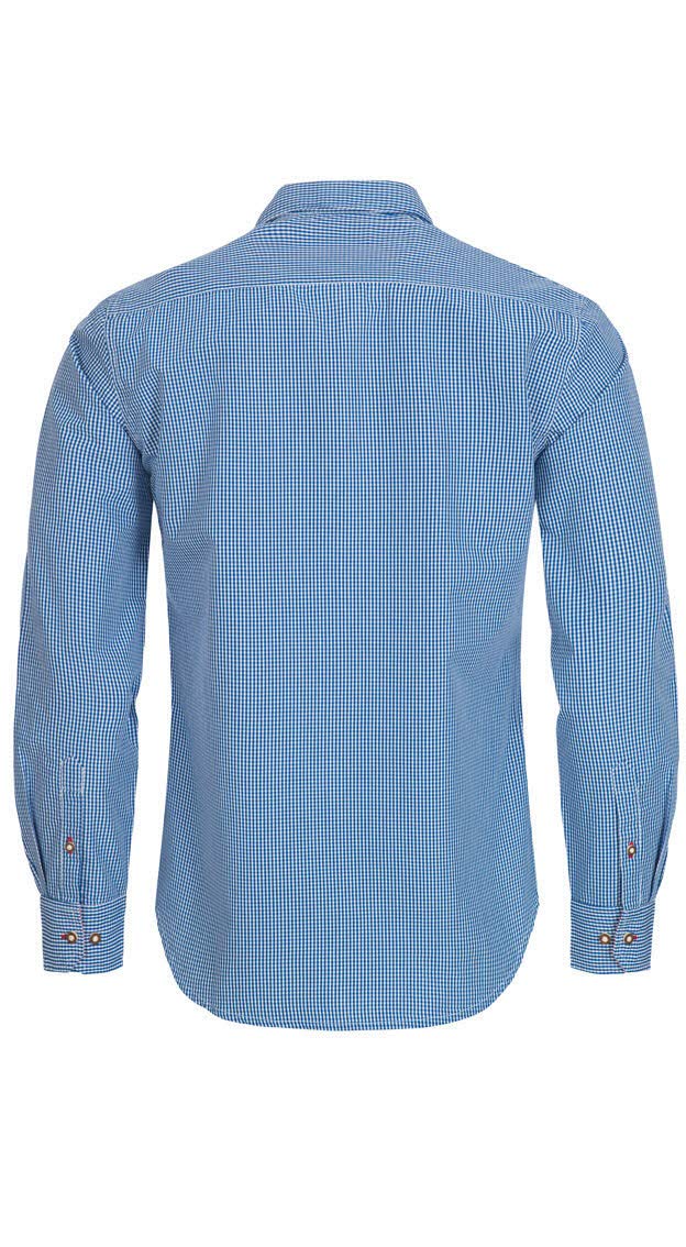 n-bler-trachtenhemd-ralf-herren-blau-kariert-slim-fit-langarm image 2