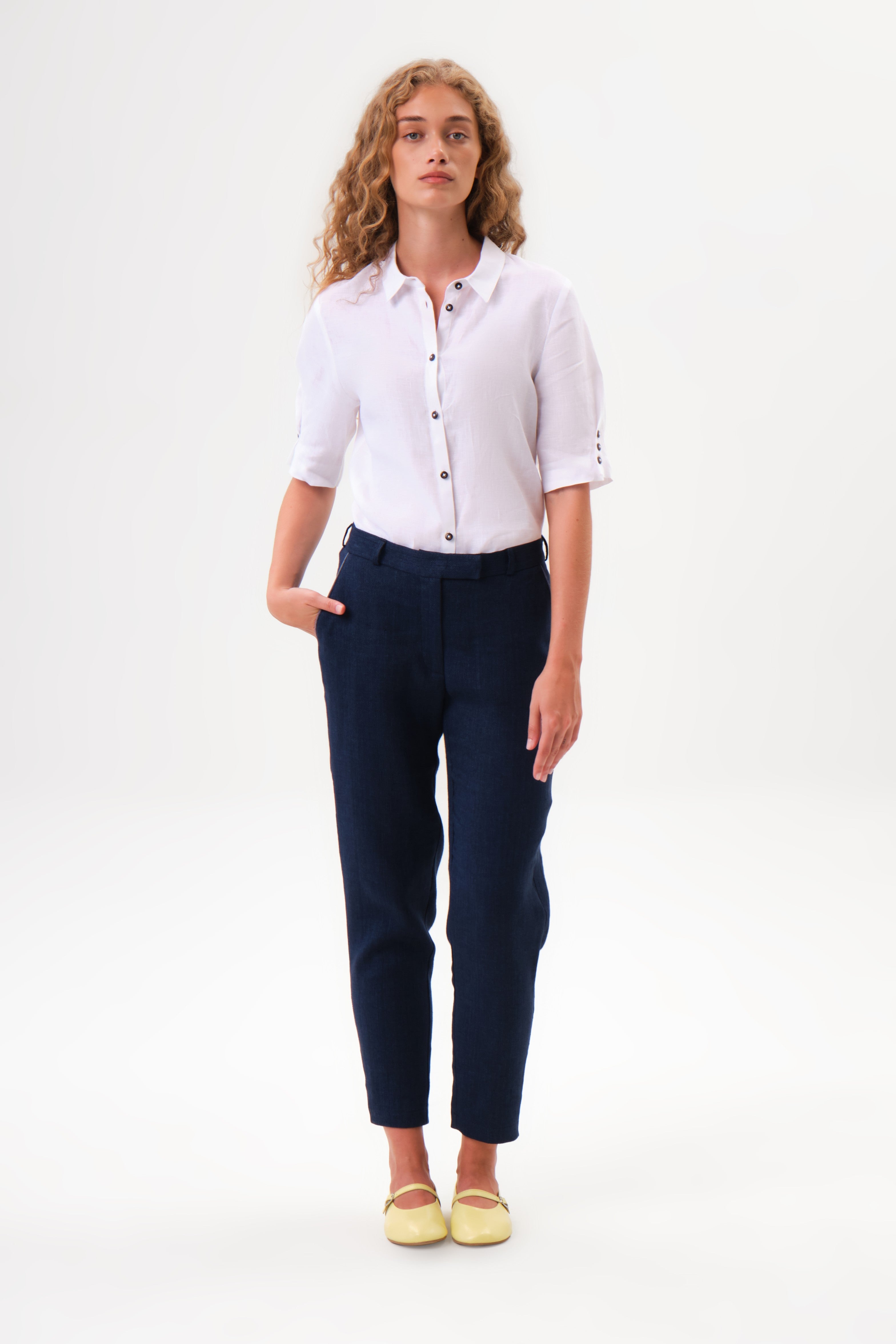 felicitas-damen-hose-halea-leinen-stretch-sommerhose image 1