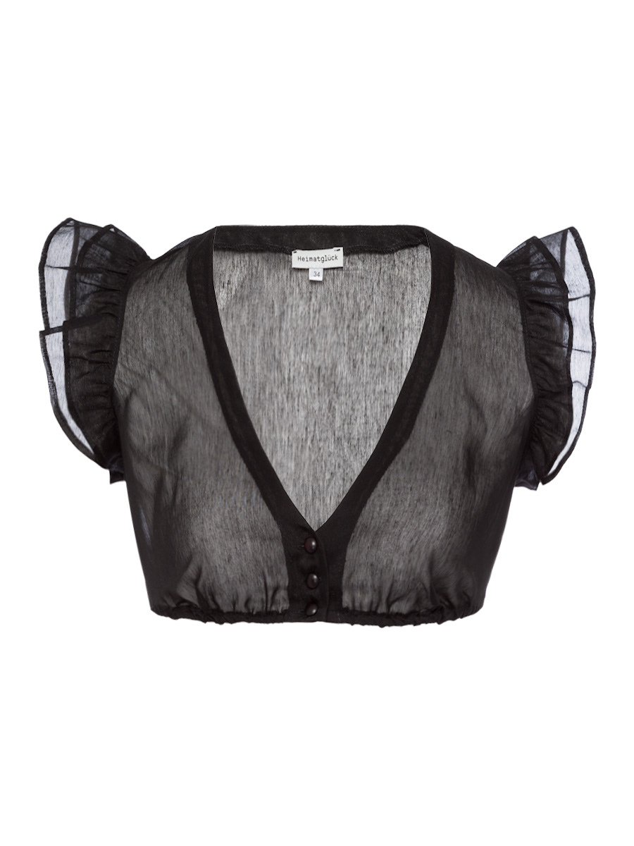 heimatgl-ck-bluse-andrea-schwarz-fl-gelarm-kurzarm image 1