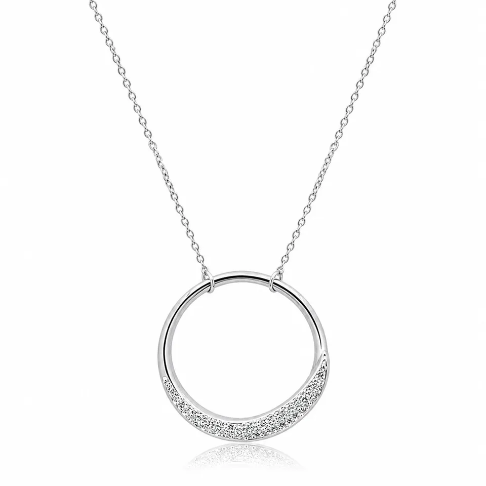 luisia-halskette-ring-mit-strass-anh-nger-edelstahl-50-cm image 1