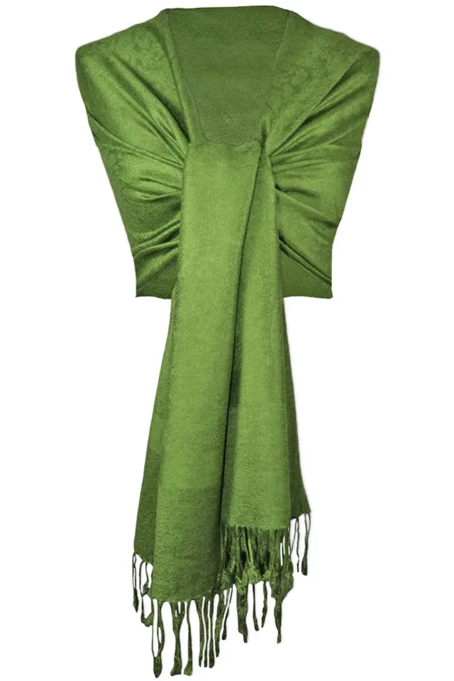 trachtenland-halstuch-viscose-stola-schal-185-x-70-cm-olivgr-n image 1