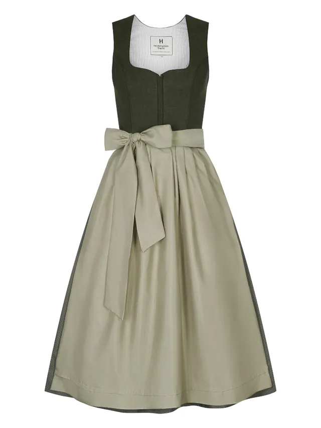 heimatgl-ck-dirndl-liselotte-oliv-leinenmieder image 1